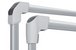 Two elbows to choose from: for adapting to Ø48 round tube or the profile